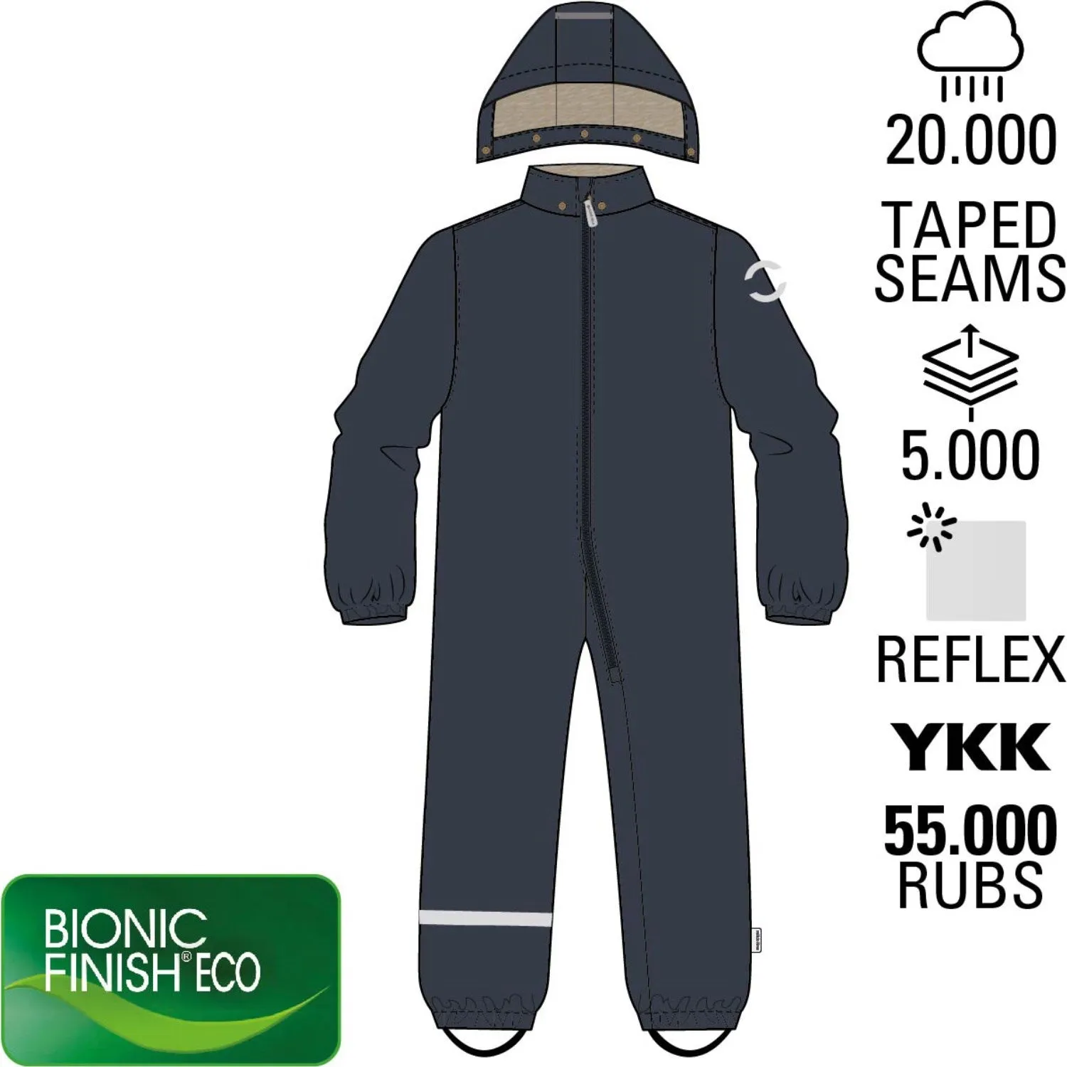 Mikk-Line Blue Nights Snow Suit Solid