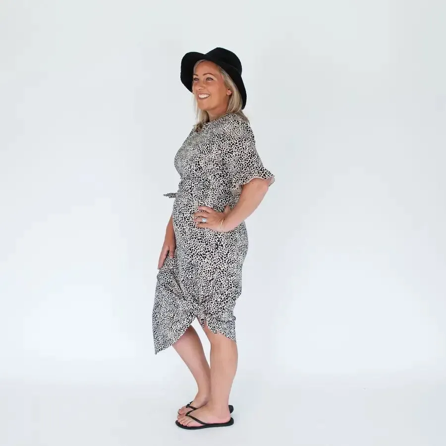 Milkbar Breastfeeding Zaria Dress | Snow Leopard