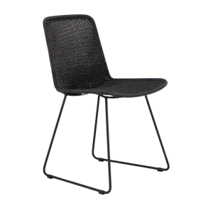 Olive Wicker Dining Side Chair