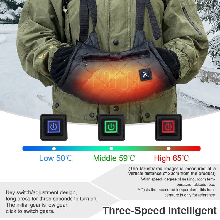 Outdoor Camping USB Heated Smart Warm Handbag(Khaki)