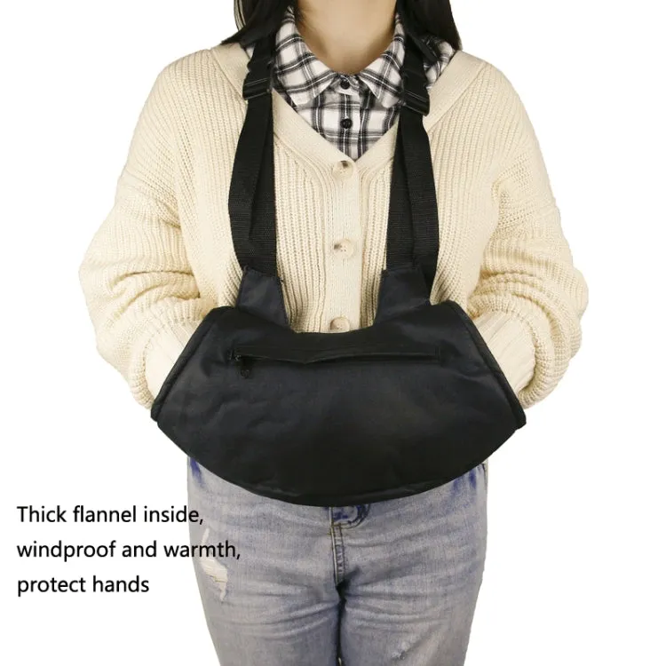 Outdoor Neck-mounted Hunting Velvet Warm Gloves(Black)