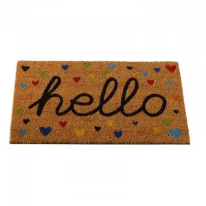 Outside In 75cm Hearty Hello Doormat