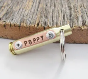 Personalized Bullet Keychain - Custom Hunting Gift for Grandpa