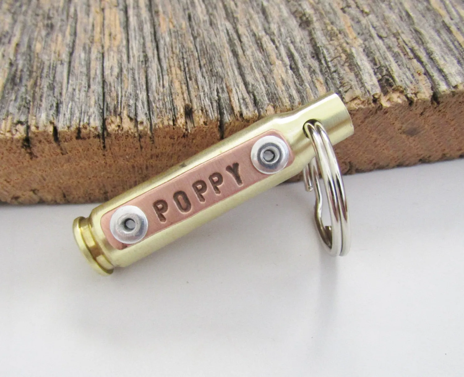 Personalized Bullet Keychain - Custom Hunting Gift for Grandpa