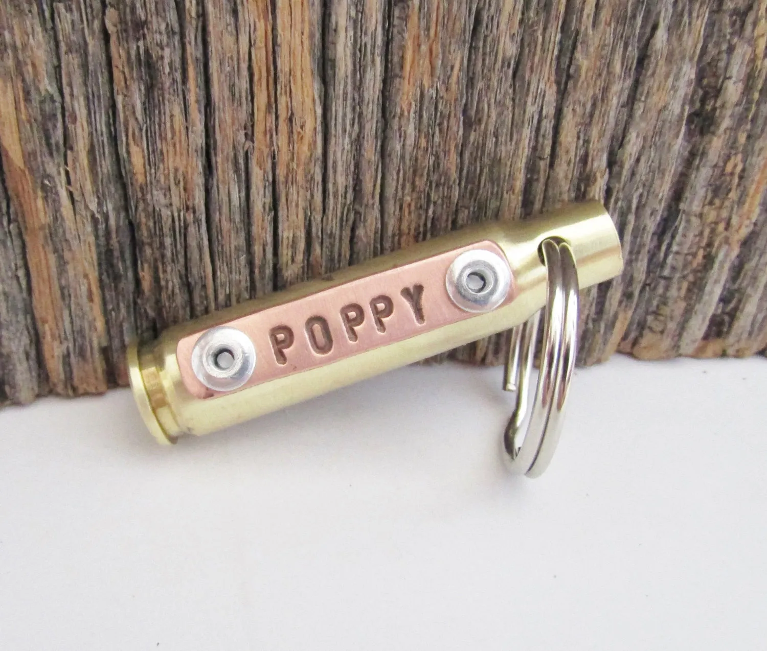 Personalized Bullet Keychain - Custom Hunting Gift for Grandpa