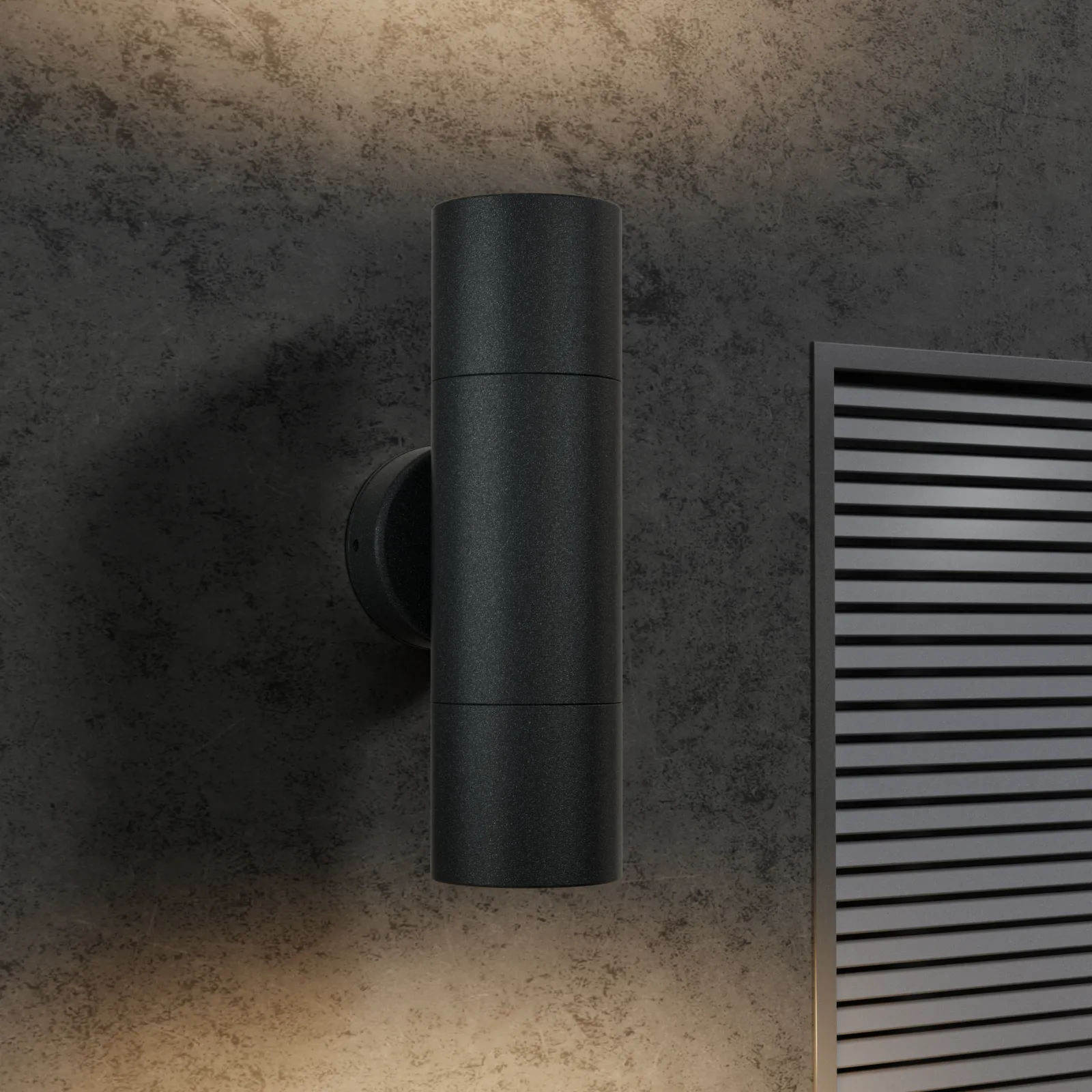 PILLAR Up & Down Aluminium Exterior Wall Light 2XGU10 IP65 GU10