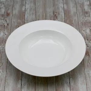 Professional Rolled Rim White Deep Plate 12" inch |32 Oz