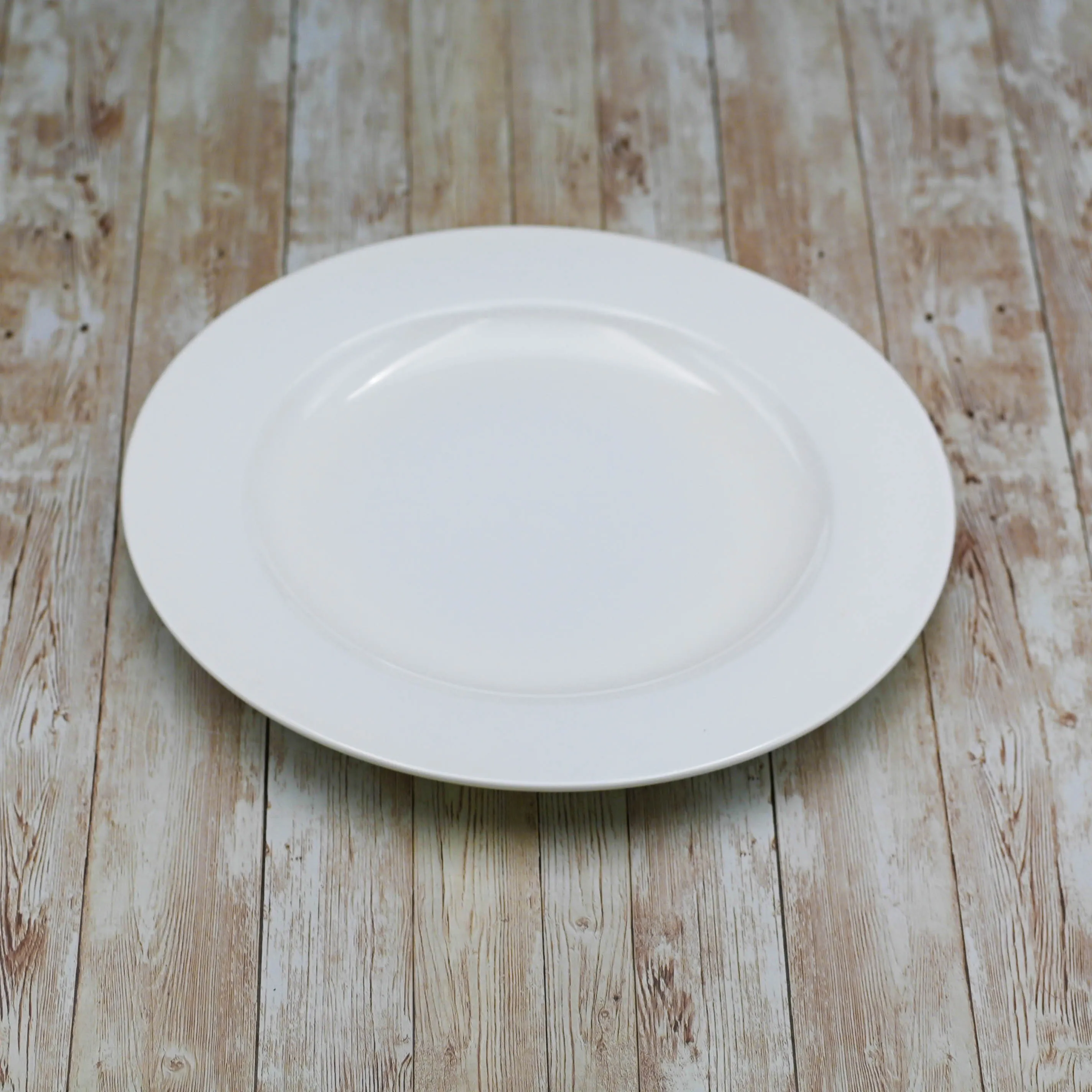 Professional Rolled Rim White Dinner Plate 11" inch | 28 Cm