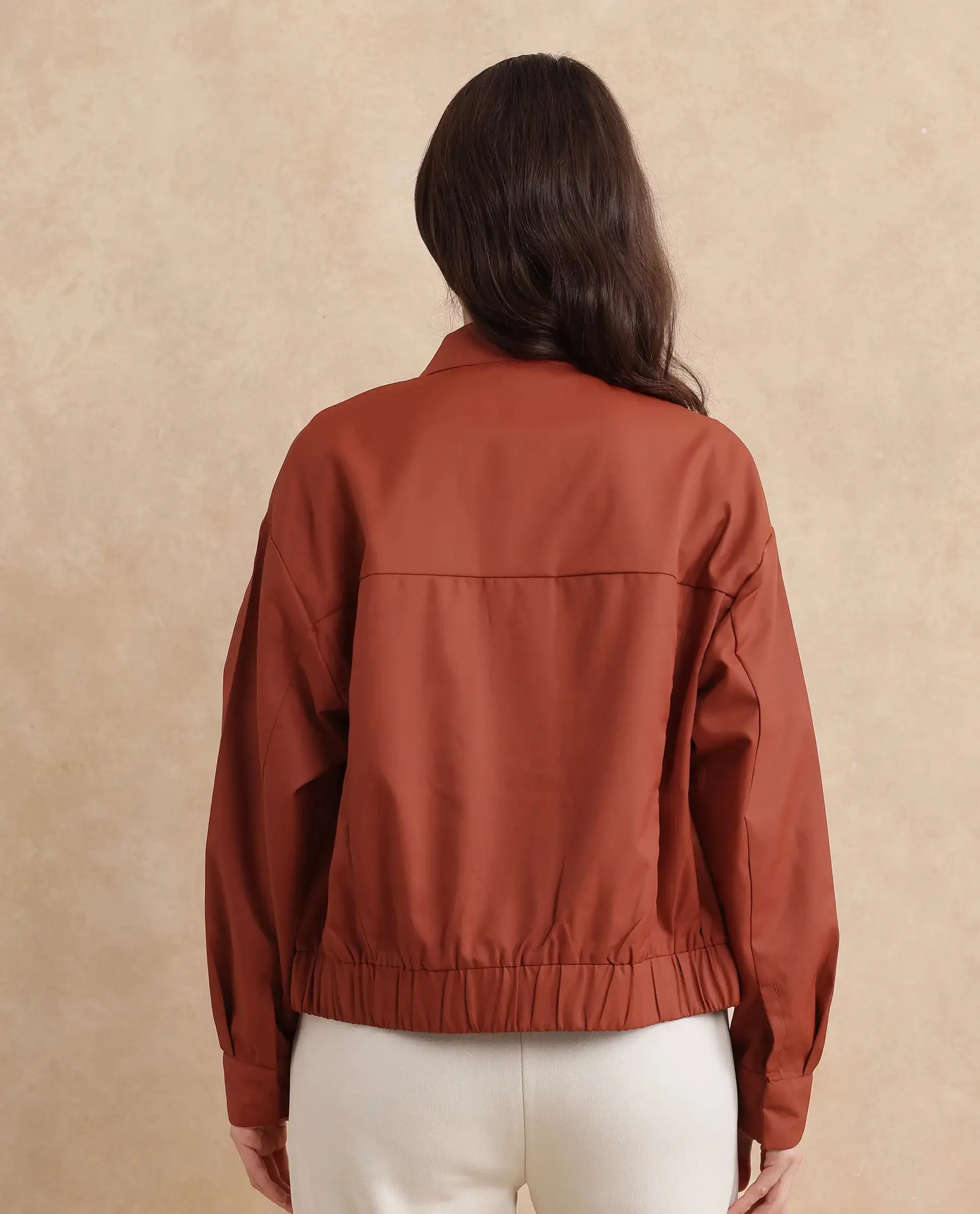 Rareism Women Rukks Rust Plain Jacket