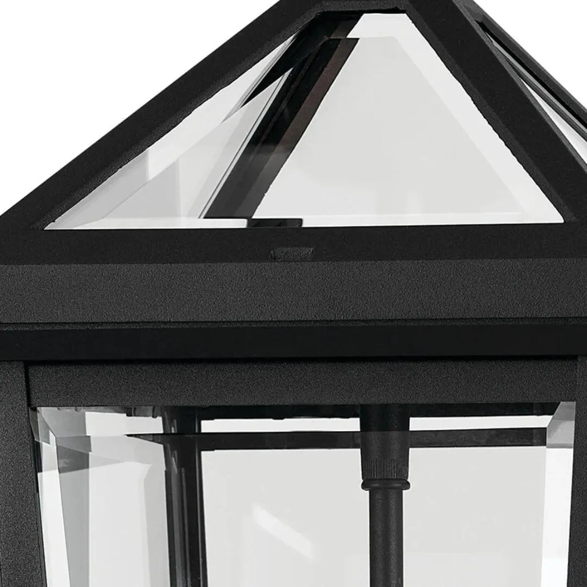 Regenge 20 In 2-Lights Outdoor Wall Light With Clear Beveled Glass, Black Finish