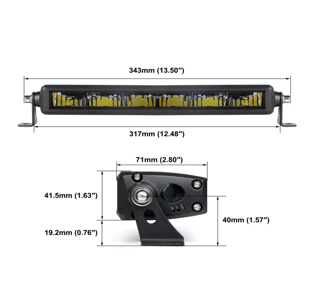 Rock Series 12 Inch Single Row LED Off-Road Light Bar High Power with Bracket