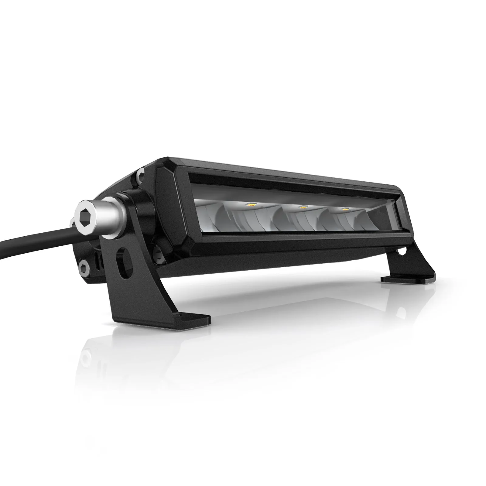 Rock Series 8-52 Inch Single Row Dual Beam LED Off-Road Light Bar White and Amber