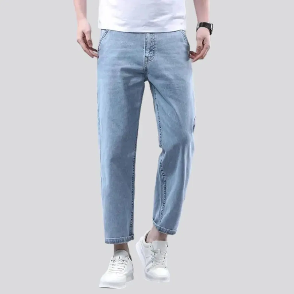 Sanded straight jeans
 for men