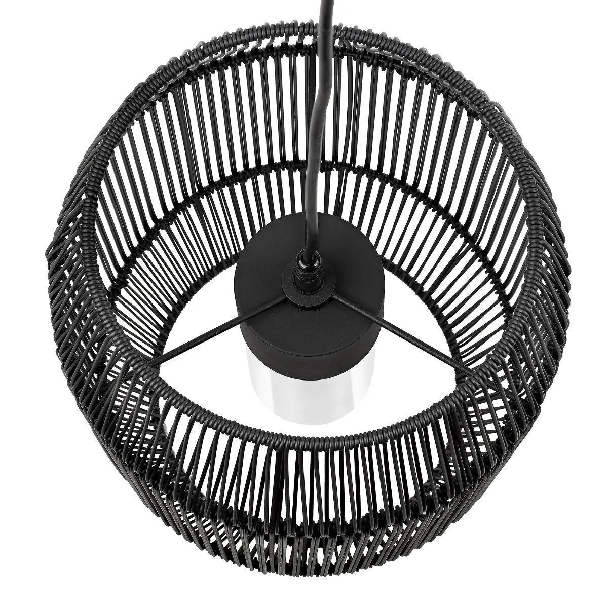 Seabrooke 21 in. Outdoor Pendant Light Black Finish