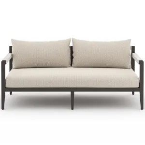 Sherwood 63" Outdoor Sofa, Faye Sand/Bronze