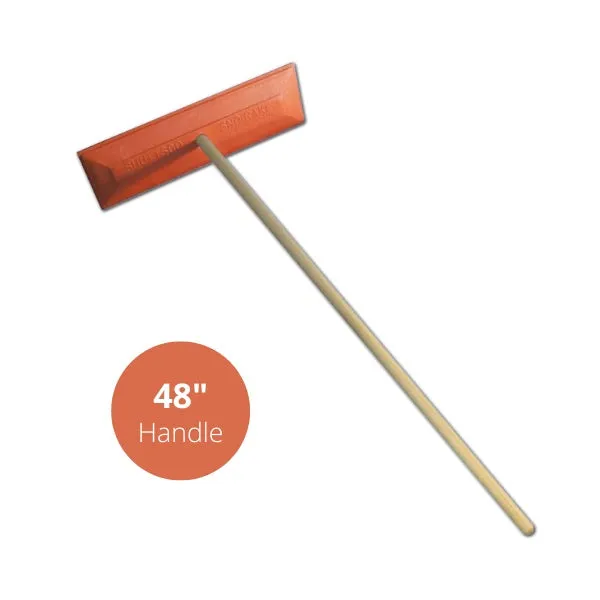 Shuttsco Snow Rake with 48" Wooden Handle - 18" Vinyl-Coated Non-Abrasive Head - Freeze-Resistant Snow Removal Tool - Sno-Rake for Car Dealerships &amp; Private Vehicle-Owners - Made in USA