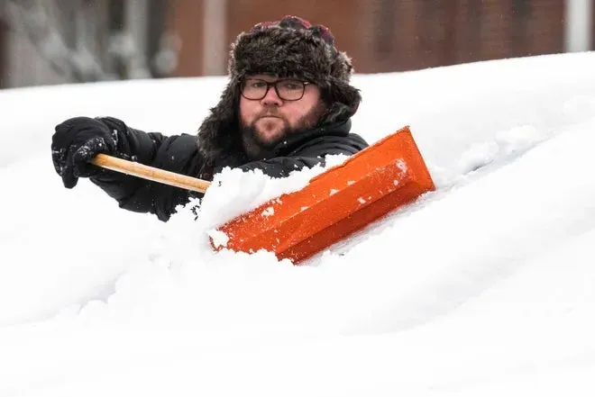 Shuttsco Snow Rake with 48" Wooden Handle - 18" Vinyl-Coated Non-Abrasive Head - Freeze-Resistant Snow Removal Tool - Sno-Rake for Car Dealerships &amp; Private Vehicle-Owners - Made in USA