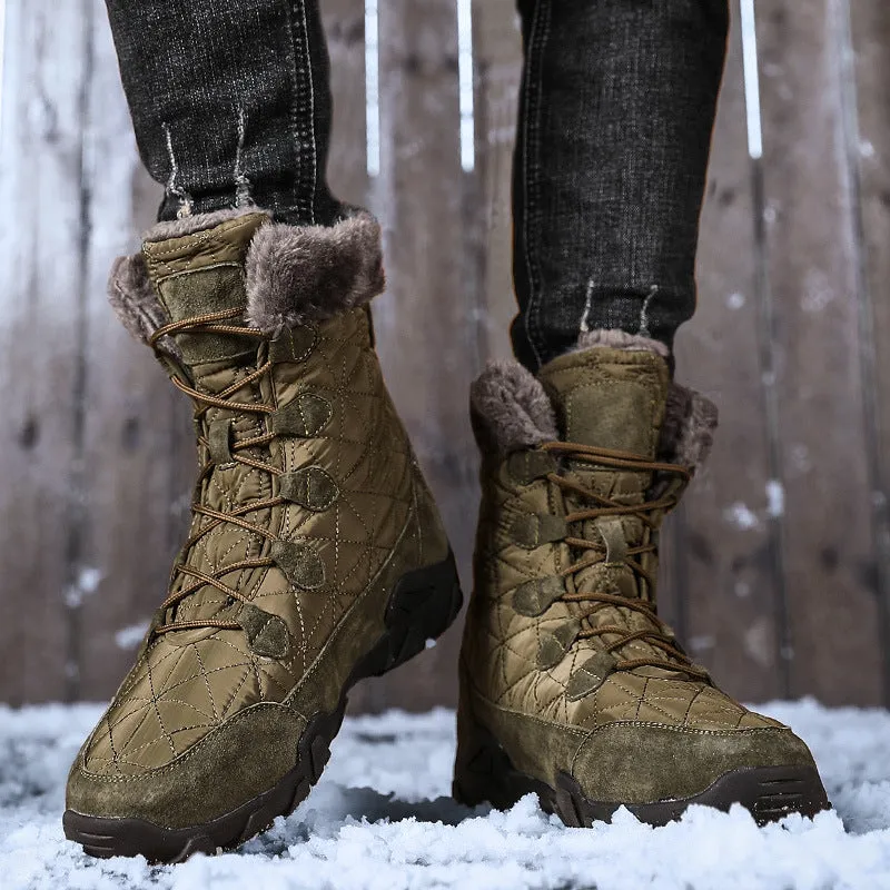 Snow Boots Men's Winter Warmth And Velvet Thickened Outdoor Casual Shoes