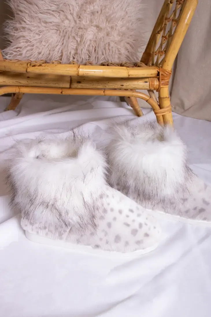 Snow Leopard Bootie