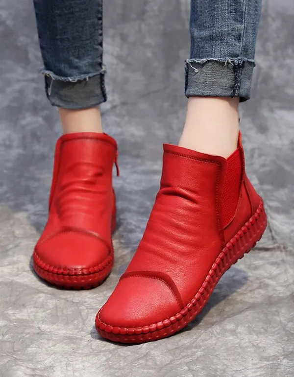 Soft Sole Comfortable Leather Retro Boots