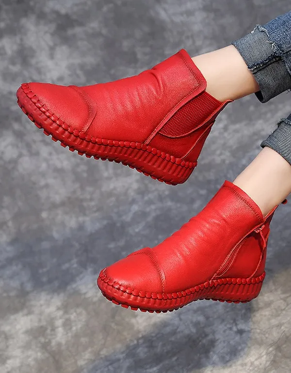 Soft Sole Comfortable Leather Retro Boots