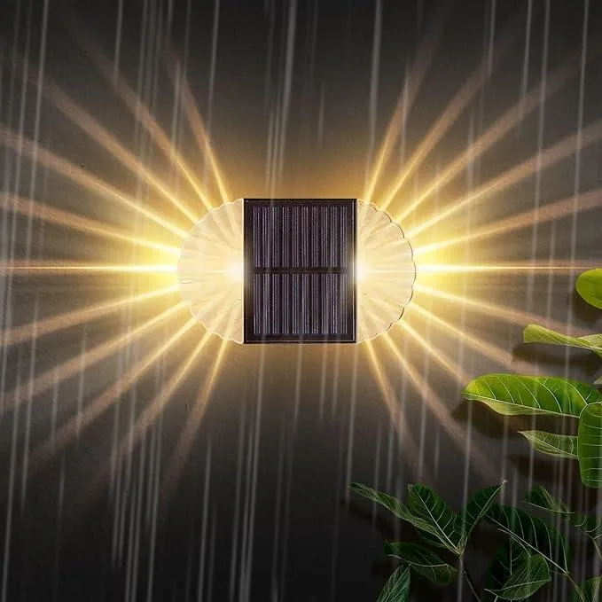 Solar Fence Lights Outdoor Waterproof Solar Powered Wall Lights for Yard Deck Garden Patio Lighting Decoration