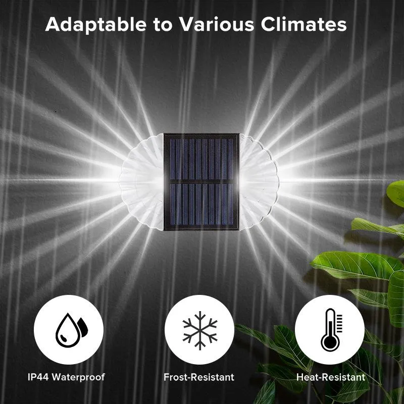 Solar Fence Lights Outdoor Waterproof Solar Powered Wall Lights for Yard Deck Garden Patio Lighting Decoration