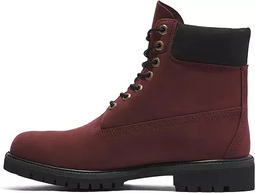 TIMBERLAND PREMIUM 6 IN WATERPROOF BOOT Men’s - BURGUNDY NUBUCK C60