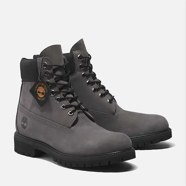 TIMBERLAND PREMIUM 6 IN WATERPROOF BOOT Men’s - MEDIUM GREY NUBUCK