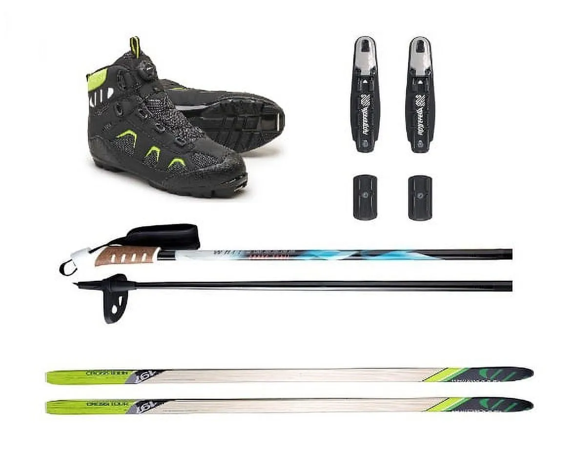 versatile Adult 802 NNN Cross Country Ski Package, 157cm (skiers 90-120 lbs)