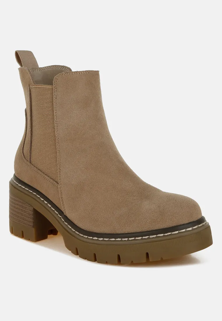 Vostok Suede Chunky Chelsea Boots