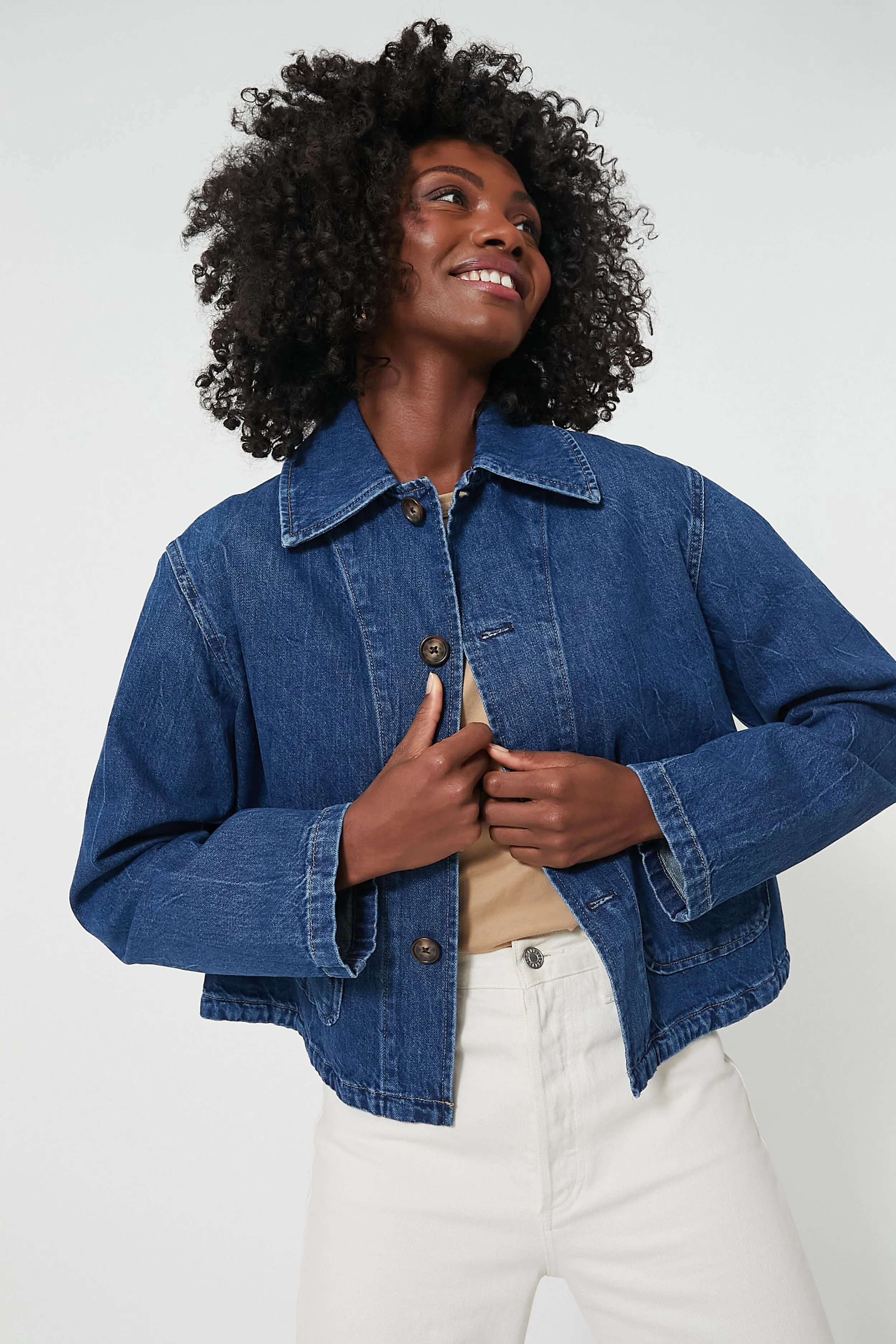 Wills Wash Rigid Denim Cropped Denim Jacket