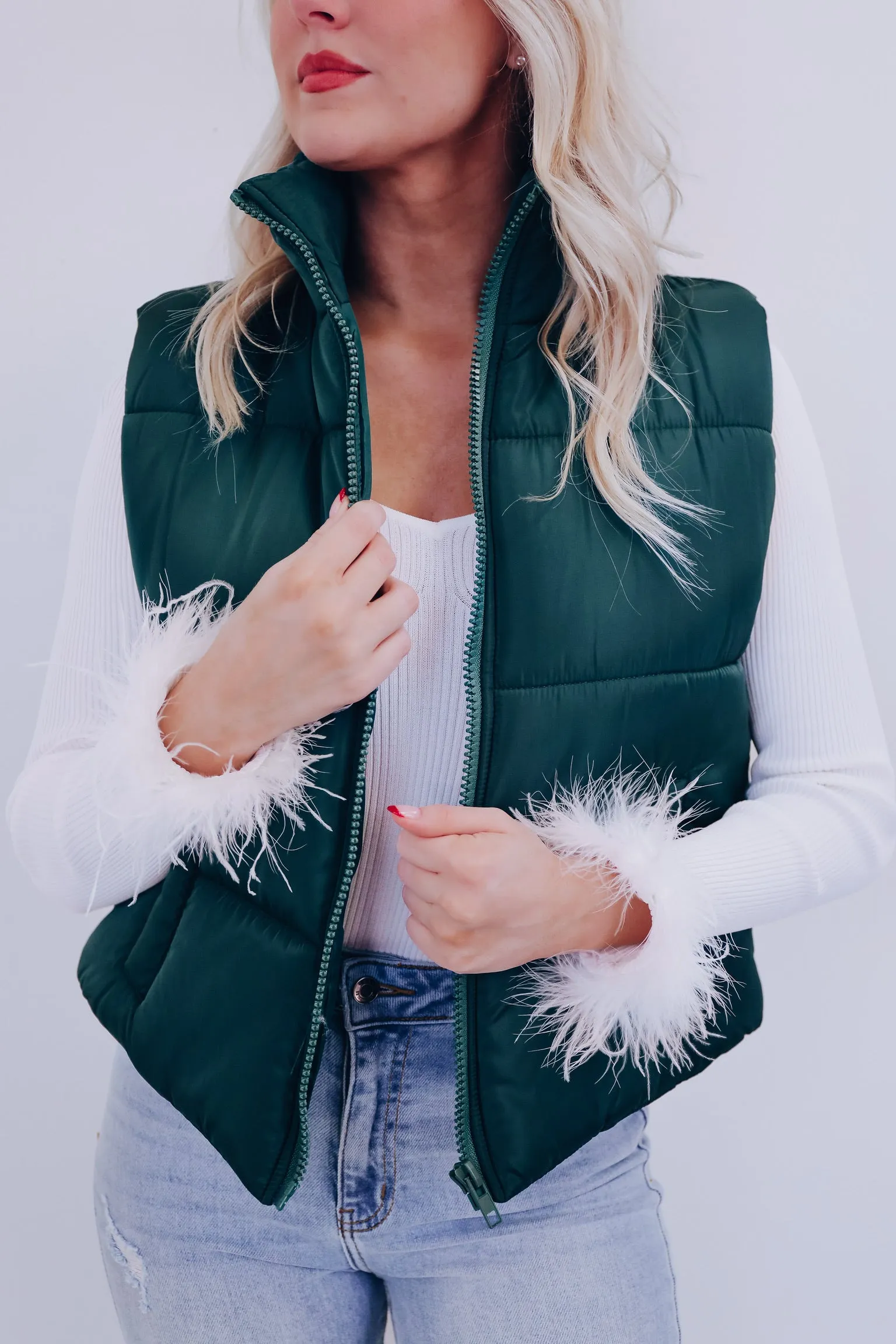 Wonderfully Essential Puffer Vest - Green