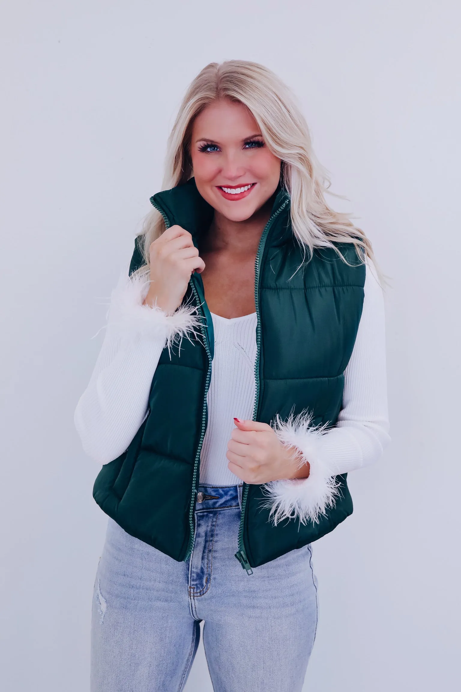 Wonderfully Essential Puffer Vest - Green