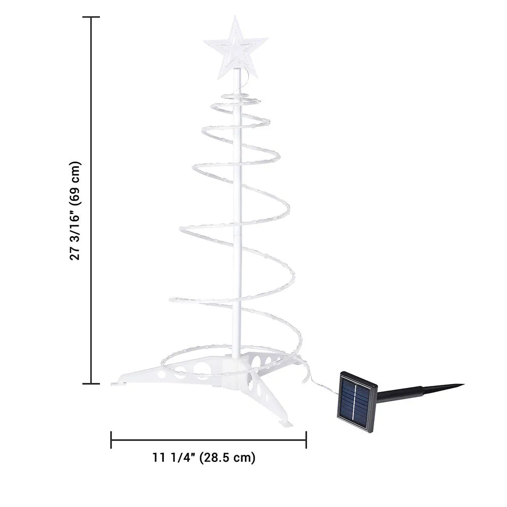 Yescom 2' Pre-Lit Spiral Christmas Tree Solar Operated