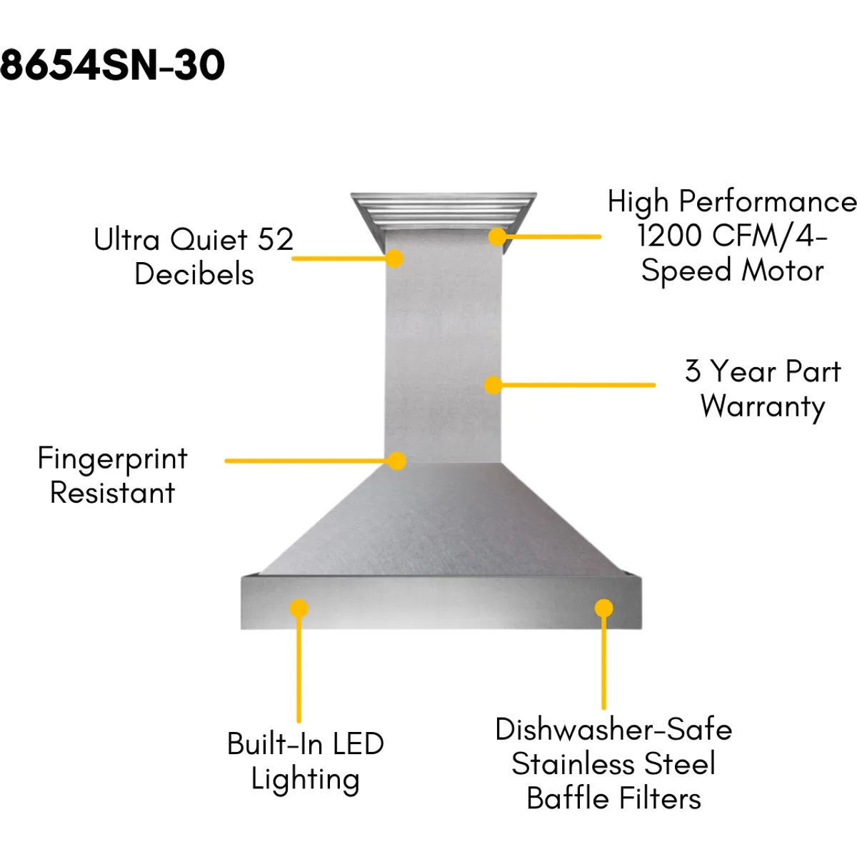 ZLINE 30 in. DuraSnow Stainless Dual Fuel Range, Ducted Vent Range Hood and Dishwasher Kitchen Appliance Package 3KP-RASRH30-DW