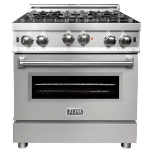 ZLINE 30 in. Professional Gas Range In Stainless Steel with DuraSnow Stainless Door RG-SN-30