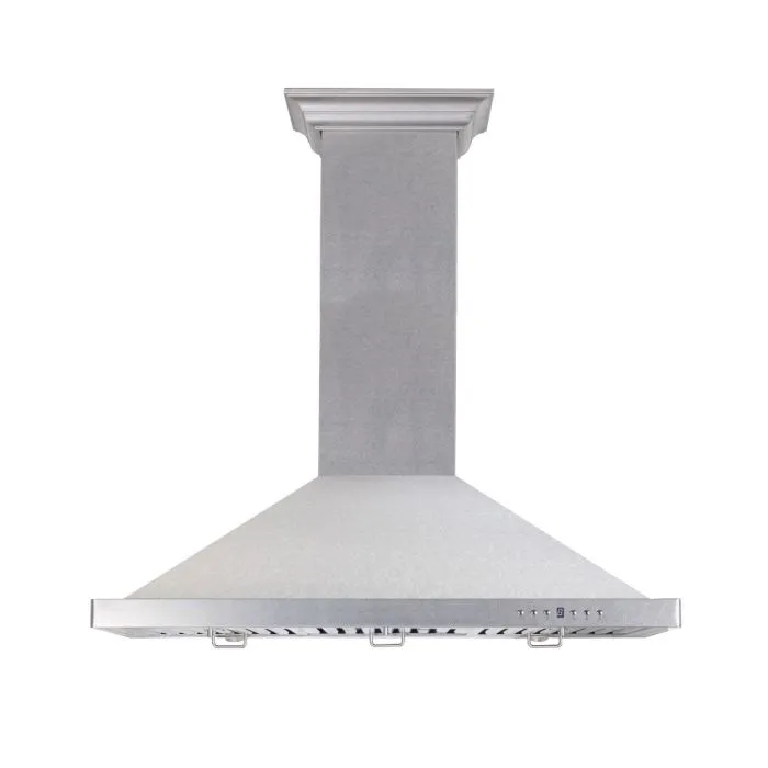 ZLINE 36 in. Designer Series Snow Finished Stainless Steel Wall Mount Range Hood (8KBS-36)