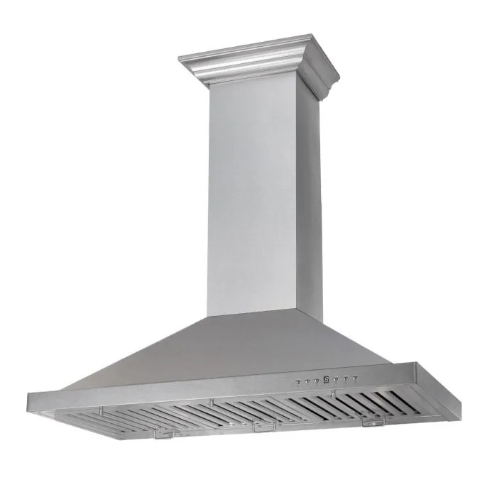 ZLINE 36 in. Designer Series Snow Finished Stainless Steel Wall Mount Range Hood (8KBS-36)