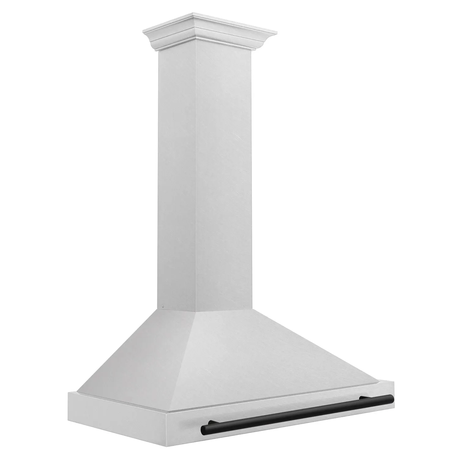 ZLINE 36" Autograph Edition DuraSnow® Stainless Steel Range Hood with DuraSnow® Stainless Steel Shell and Matte Black Handle