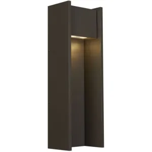 Zur 18 In. LED Outdoor Wall Sconce Button PhotoControl 2700K bronze Finish