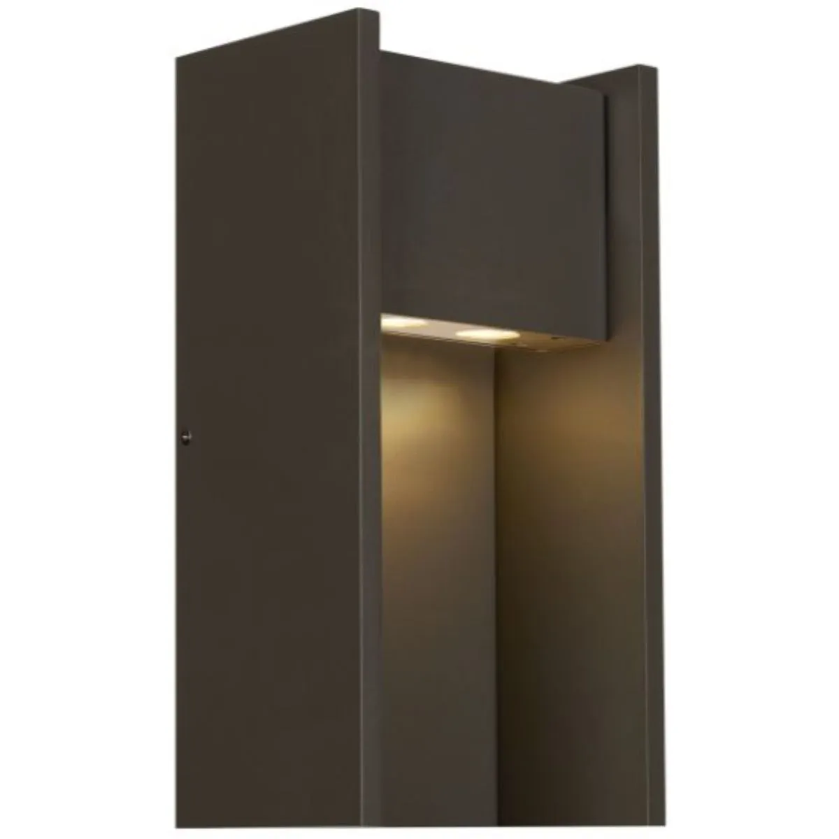 Zur 18 In. LED Outdoor Wall Sconce Button PhotoControl 2700K bronze Finish